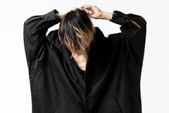 画像をギャラリービューアに読み込む, Y's HIGH-COLLAR LONG COAT / SOFT TWILL (BLACK)