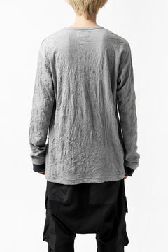 画像をギャラリービューアに読み込む, Y's BASIC LONG SLEEVE TEE / PLAIN STITCH WRINKLE (GREY)