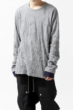 画像をギャラリービューアに読み込む, Y's BASIC LONG SLEEVE TEE / PLAIN STITCH WRINKLE (GREY)