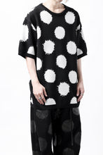 画像をギャラリービューアに読み込む, Y's.... HALF SLEEVE KNIT TOPS / DOTS JACQUARD (BLACK)