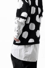 画像をギャラリービューアに読み込む, Y's.... HALF SLEEVE KNIT TOPS / DOTS JACQUARD (BLACK)