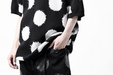 画像をギャラリービューアに読み込む, Y's.... HALF SLEEVE KNIT TOPS / DOTS JACQUARD (BLACK)