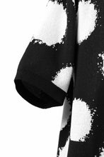 画像をギャラリービューアに読み込む, Y's.... HALF SLEEVE KNIT TOPS / DOTS JACQUARD (BLACK)