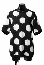 画像をギャラリービューアに読み込む, Y's.... HALF SLEEVE KNIT TOPS / DOTS JACQUARD (BLACK)