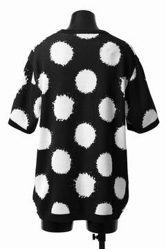 画像をギャラリービューアに読み込む, Y&#39;s.... HALF SLEEVE KNIT TOPS / DOTS JACQUARD (BLACK)