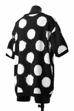 画像をギャラリービューアに読み込む, Y's.... HALF SLEEVE KNIT TOPS / DOTS JACQUARD (BLACK)