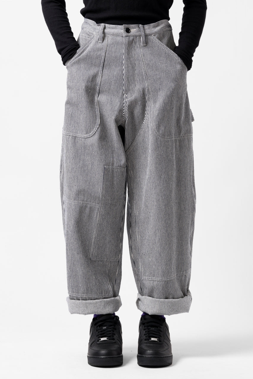 画像をギャラリービューアに読み込む, Y's PAINTER WORK PANTS / HICKORY STRIPE DENIM (INDIGO)