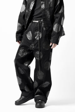 画像をギャラリービューアに読み込む, Y's.... 5POCKET JEANS / DOTS-PRINTED DENIM (BLACK)