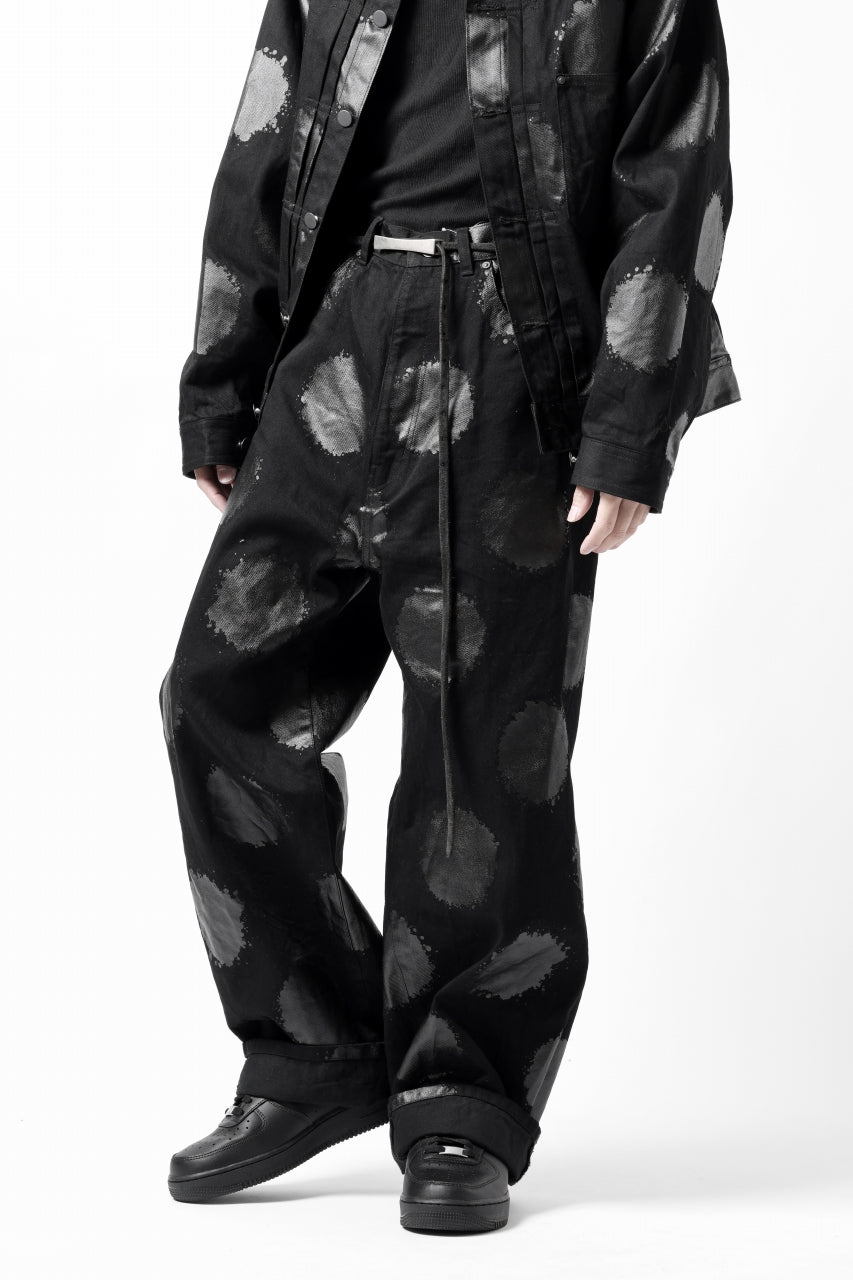 画像をギャラリービューアに読み込む, Y's.... 5POCKET JEANS / DOTS-PRINTED DENIM (BLACK)