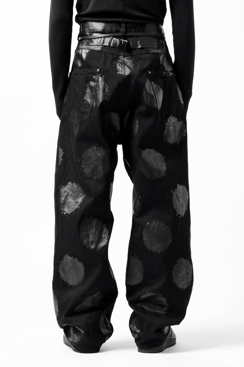 画像をギャラリービューアに読み込む, Y's.... 5POCKET JEANS / DOTS-PRINTED DENIM (BLACK)