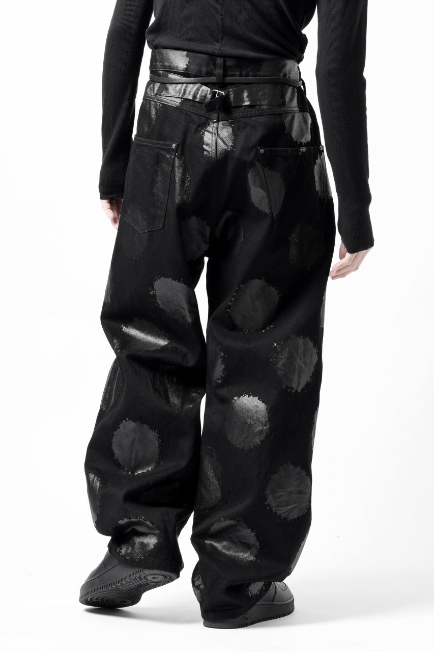画像をギャラリービューアに読み込む, Y's.... 5POCKET JEANS / DOTS-PRINTED DENIM (BLACK)