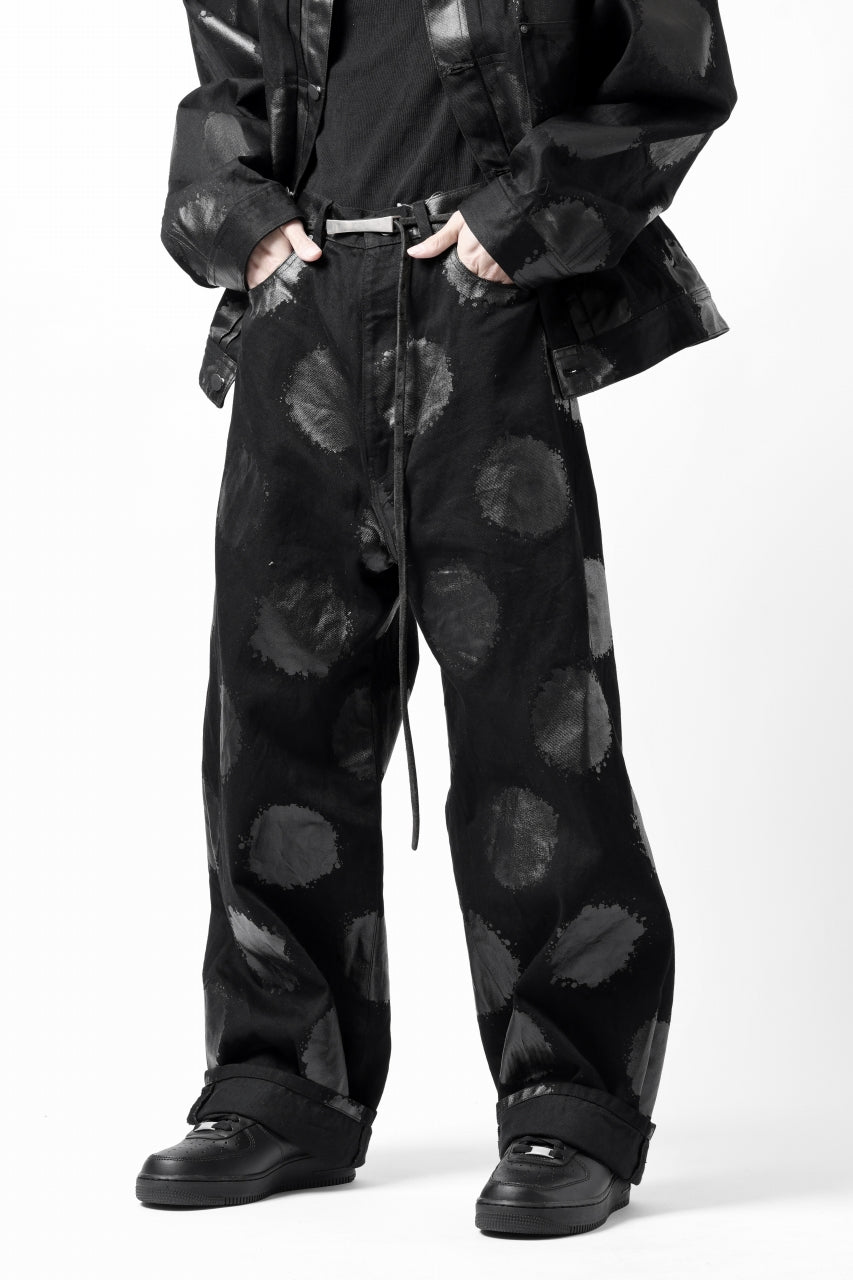 画像をギャラリービューアに読み込む, Y's.... 5POCKET JEANS / DOTS-PRINTED DENIM (BLACK)