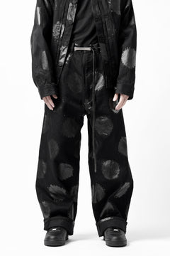 画像をギャラリービューアに読み込む, Y's.... 5POCKET JEANS / DOTS-PRINTED DENIM (BLACK)