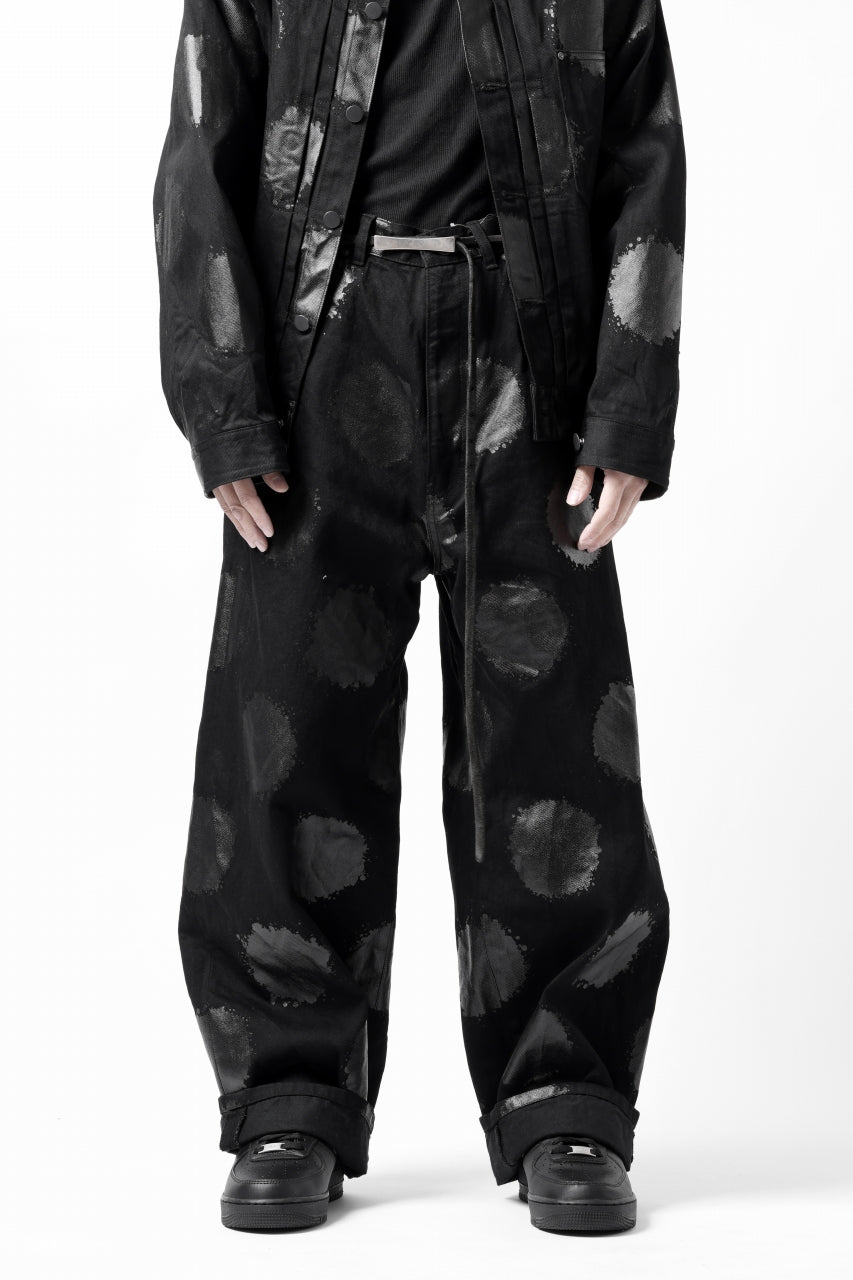 画像をギャラリービューアに読み込む, Y's.... 5POCKET JEANS / DOTS-PRINTED DENIM (BLACK)