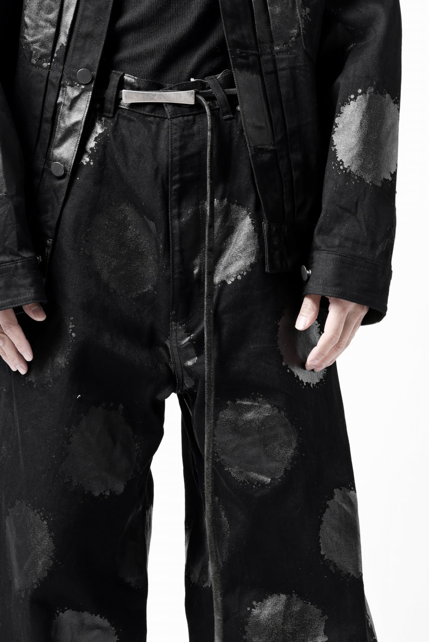 画像をギャラリービューアに読み込む, Y's.... 5POCKET JEANS / DOTS-PRINTED DENIM (BLACK)