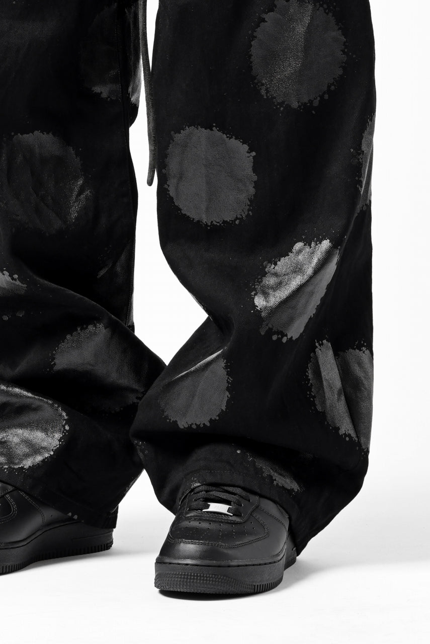 画像をギャラリービューアに読み込む, Y's.... 5POCKET JEANS / DOTS-PRINTED DENIM (BLACK)