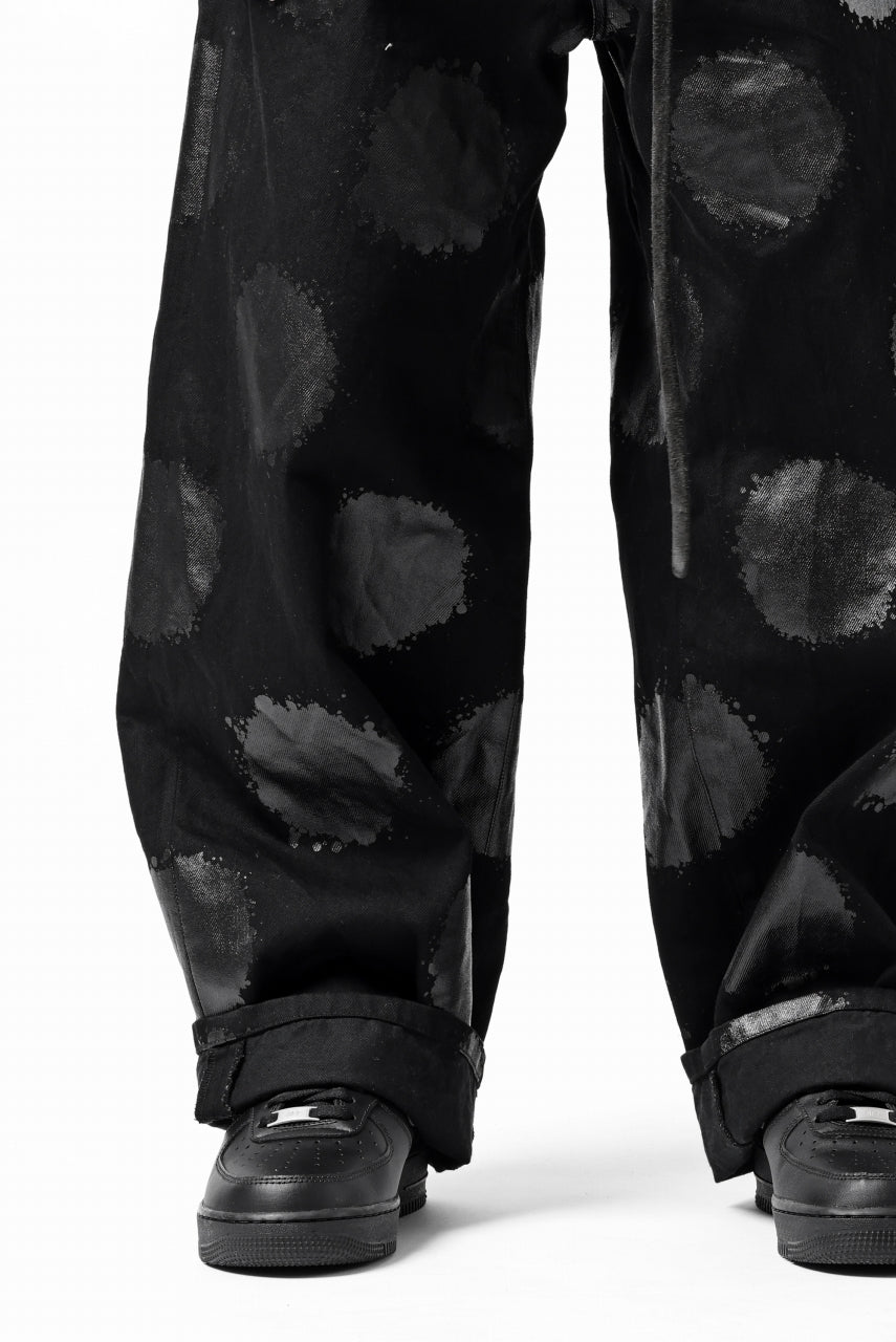 画像をギャラリービューアに読み込む, Y's.... 5POCKET JEANS / DOTS-PRINTED DENIM (BLACK)