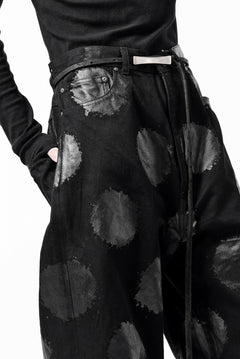 画像をギャラリービューアに読み込む, Y's.... 5POCKET JEANS / DOTS-PRINTED DENIM (BLACK)