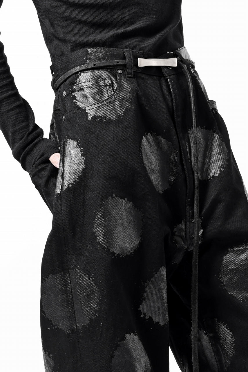 画像をギャラリービューアに読み込む, Y's.... 5POCKET JEANS / DOTS-PRINTED DENIM (BLACK)