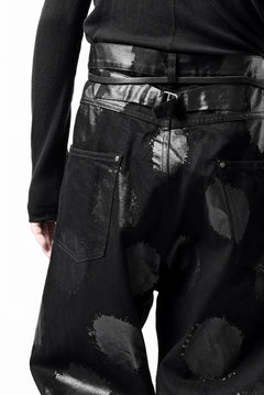 画像をギャラリービューアに読み込む, Y's.... 5POCKET JEANS / DOTS-PRINTED DENIM (BLACK)