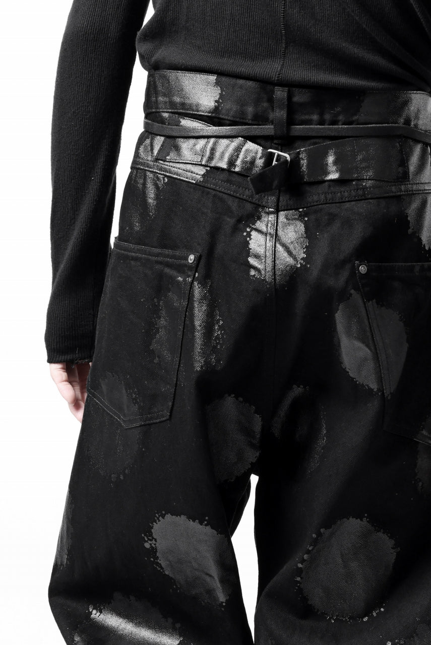 画像をギャラリービューアに読み込む, Y's.... 5POCKET JEANS / DOTS-PRINTED DENIM (BLACK)