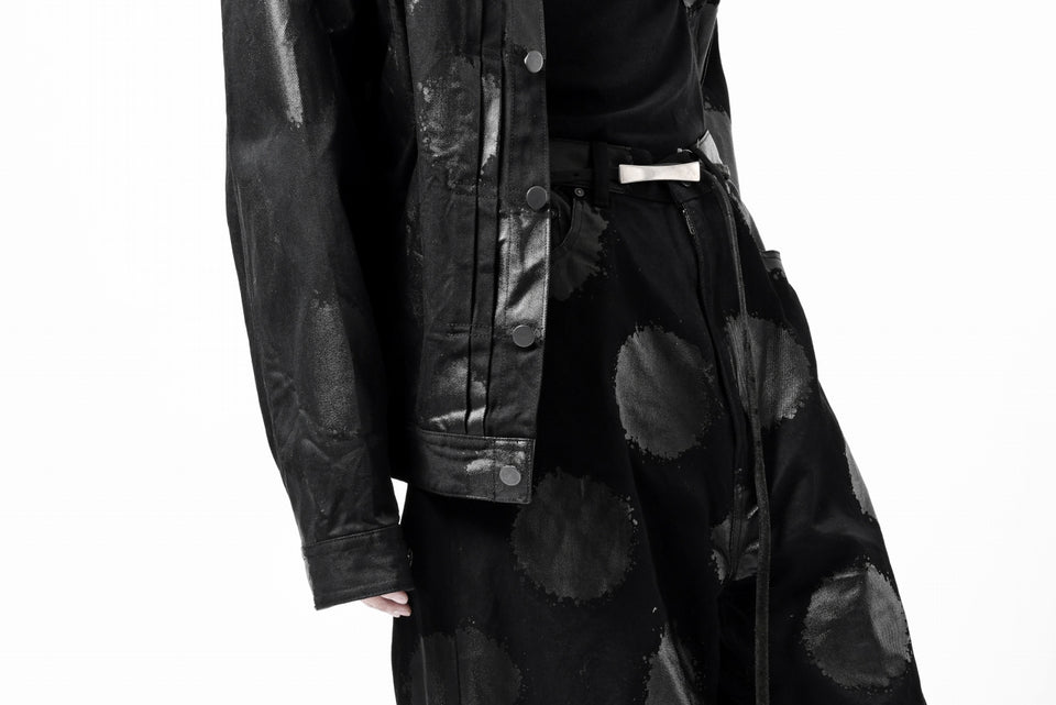 画像をギャラリービューアに読み込む, Y's.... 5POCKET JEANS / DOTS-PRINTED DENIM (BLACK)