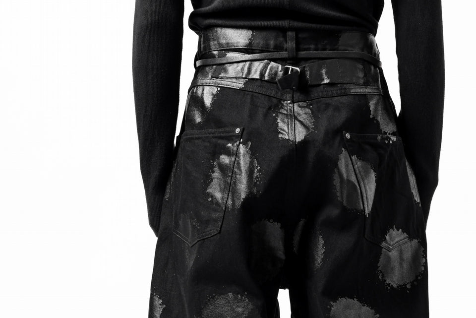 画像をギャラリービューアに読み込む, Y's.... 5POCKET JEANS / DOTS-PRINTED DENIM (BLACK)