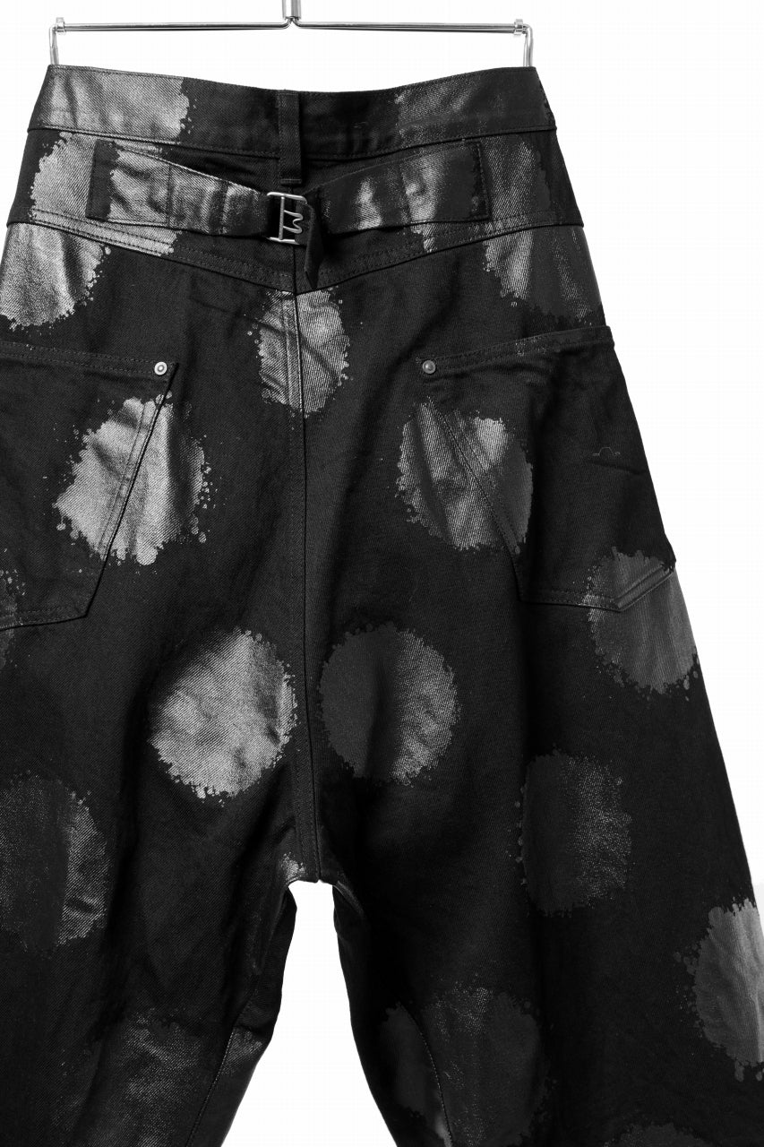 画像をギャラリービューアに読み込む, Y's.... 5POCKET JEANS / DOTS-PRINTED DENIM (BLACK)