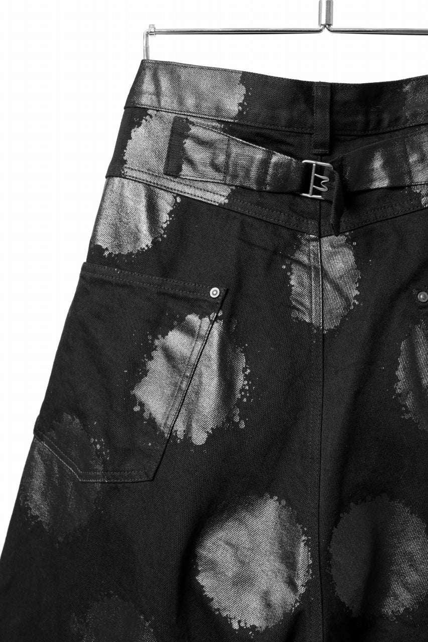 画像をギャラリービューアに読み込む, Y's.... 5POCKET JEANS / DOTS-PRINTED DENIM (BLACK)