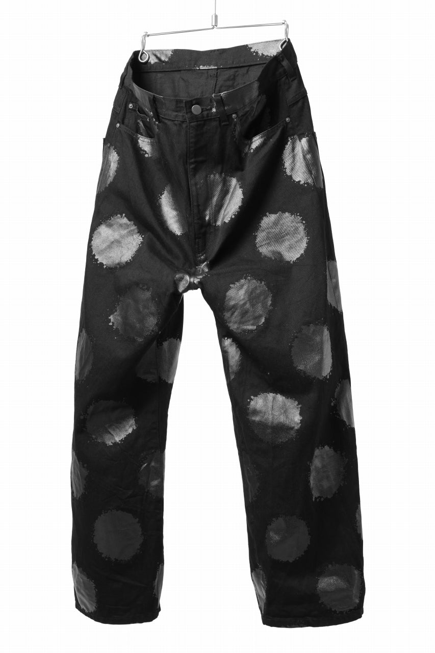 画像をギャラリービューアに読み込む, Y&#39;s.... 5POCKET JEANS / DOTS-PRINTED DENIM (BLACK)