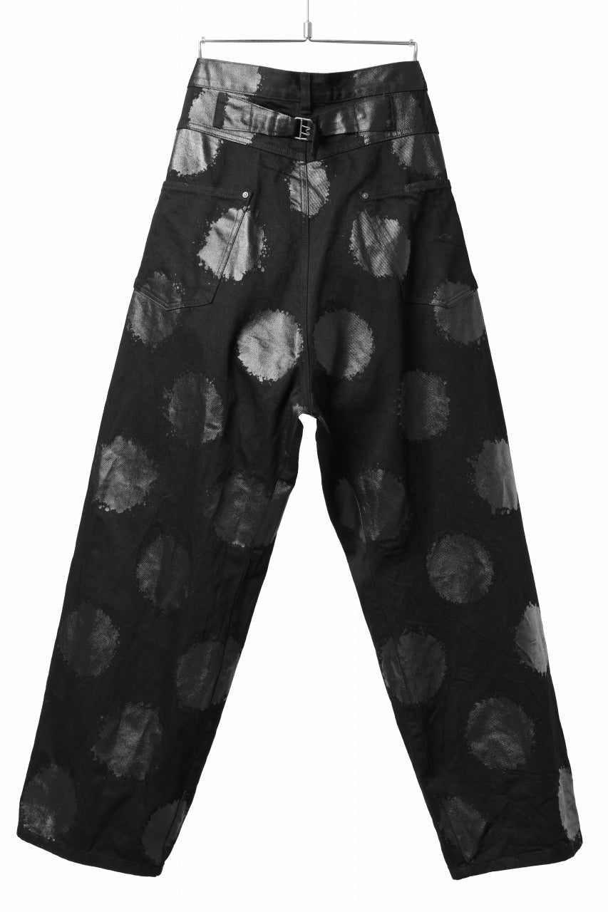 画像をギャラリービューアに読み込む, Y's.... 5POCKET JEANS / DOTS-PRINTED DENIM (BLACK)