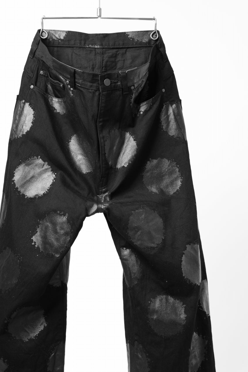 画像をギャラリービューアに読み込む, Y's.... 5POCKET JEANS / DOTS-PRINTED DENIM (BLACK)