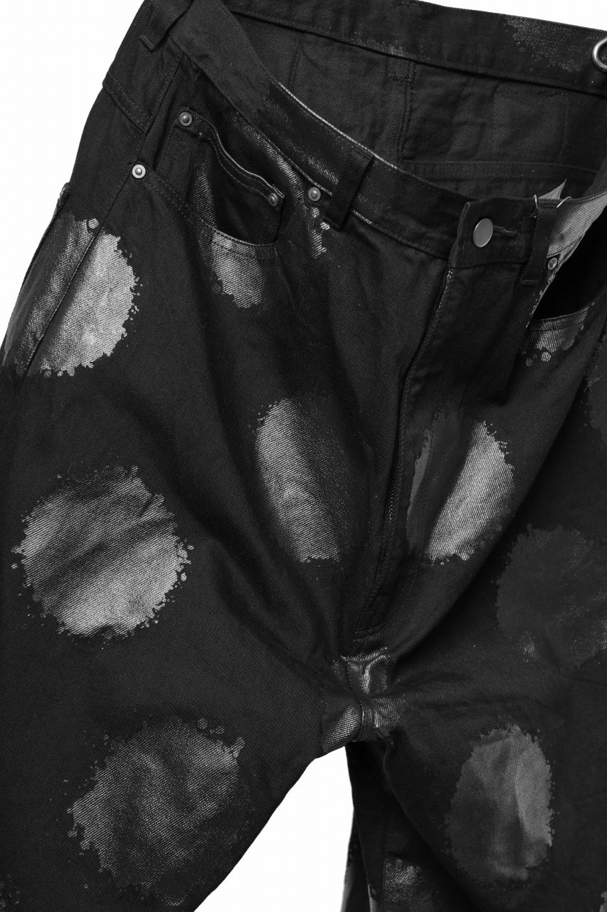 画像をギャラリービューアに読み込む, Y's.... 5POCKET JEANS / DOTS-PRINTED DENIM (BLACK)