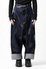 画像をギャラリービューアに読み込む, Y&#39;s.... HIPHANG SARROUEL WIDE TROUSERS / DOTS-PRINTED DENIM (INDIGO)