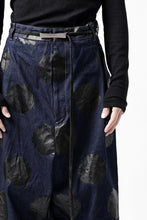 画像をギャラリービューアに読み込む, Y's.... HIPHANG SARROUEL WIDE TROUSERS / DOTS-PRINTED DENIM (INDIGO)