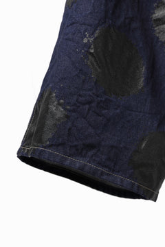 画像をギャラリービューアに読み込む, Y's.... HIPHANG SARROUEL WIDE TROUSERS / DOTS-PRINTED DENIM (INDIGO)
