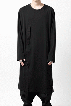 画像をギャラリービューアに読み込む, Y's BANG ON! No.170 TAPE AJUST DRAPE LONG TOPS / COMA 28G JERSEY (BLACK)