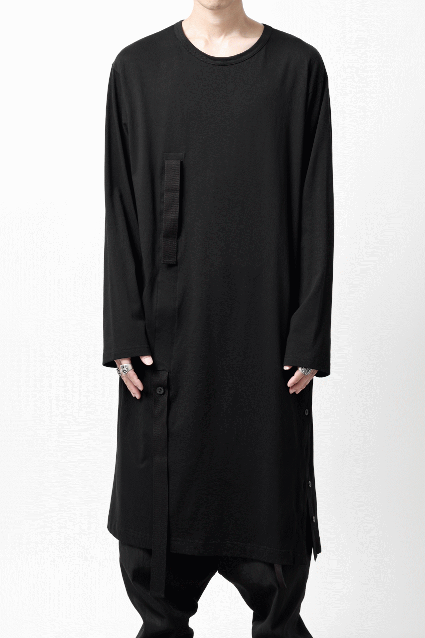画像をギャラリービューアに読み込む, Y's BANG ON! No.170 TAPE AJUST DRAPE LONG TOPS / COMA 28G JERSEY (BLACK)