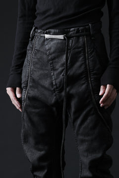 画像をギャラリービューアに読み込む, masnada ICONIC ZIP PANTS / STRETCH REPURPOSED COTTON (SMEARED BLACK)