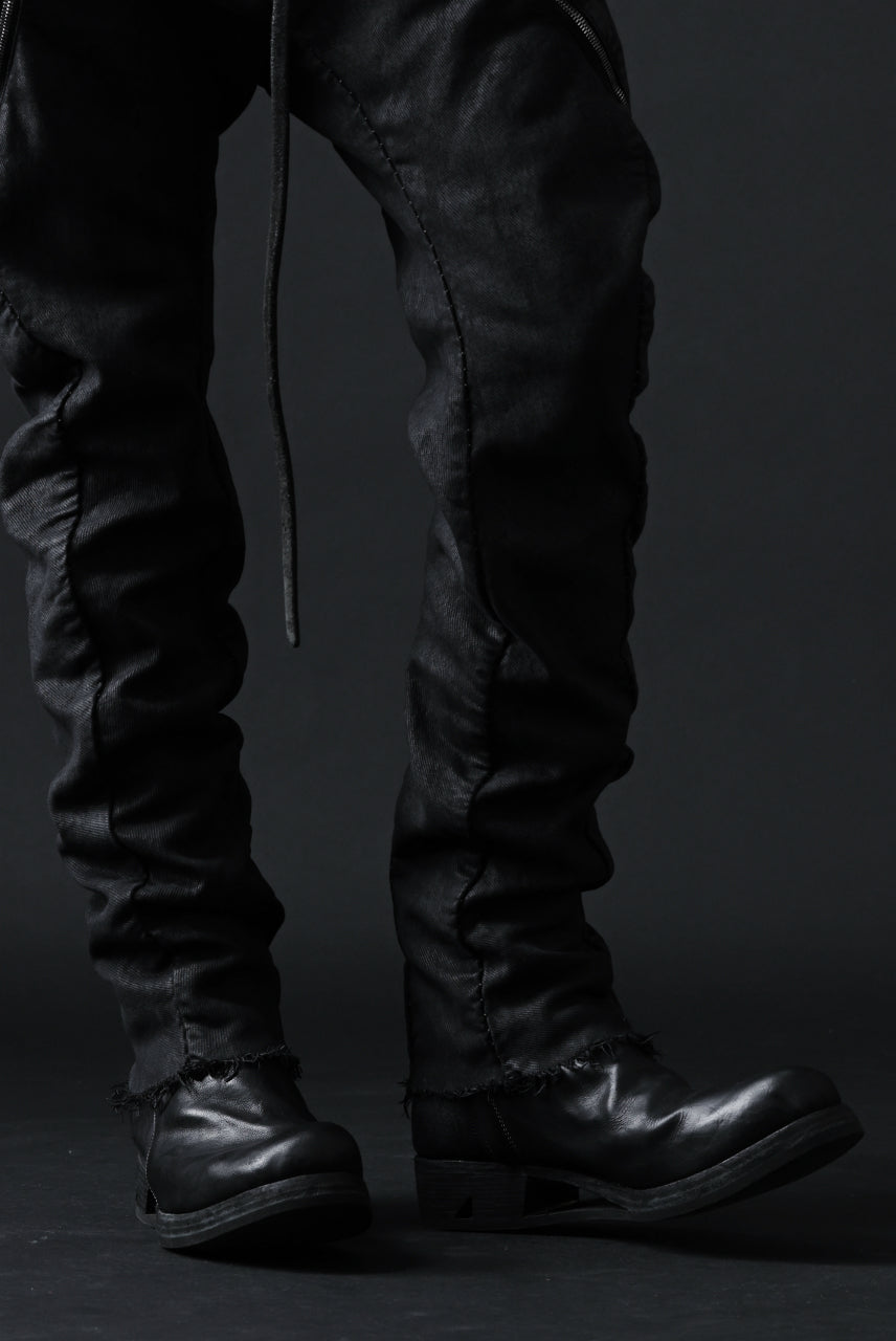 画像をギャラリービューアに読み込む, masnada ICONIC ZIP PANTS / STRETCH REPURPOSED COTTON (SMEARED BLACK)