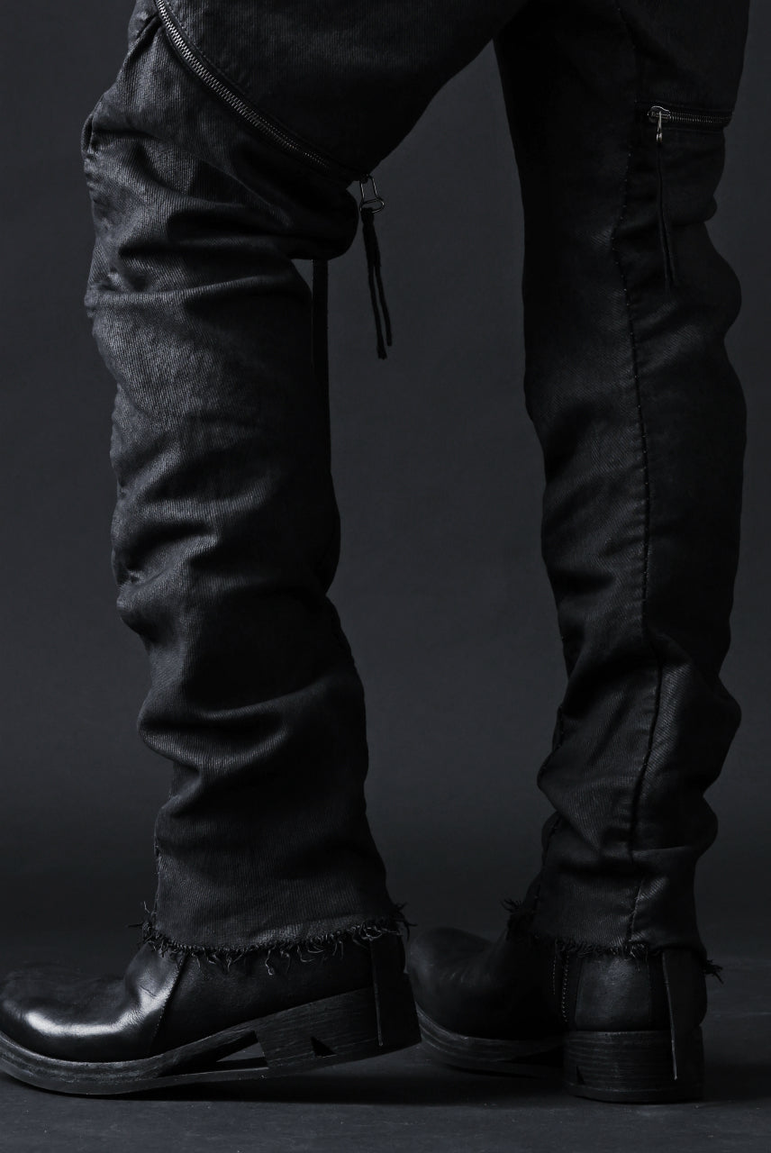 画像をギャラリービューアに読み込む, masnada ICONIC ZIP PANTS / STRETCH REPURPOSED COTTON (SMEARED BLACK)