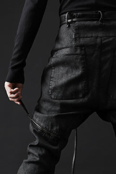 画像をギャラリービューアに読み込む, masnada ICONIC ZIP PANTS / STRETCH REPURPOSED COTTON (SMEARED BLACK)