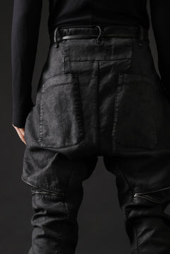 画像をギャラリービューアに読み込む, masnada ICONIC ZIP PANTS / STRETCH REPURPOSED COTTON (SMEARED BLACK)