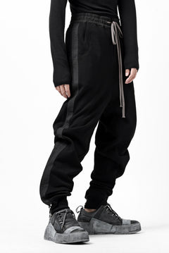 画像をギャラリービューアに読み込む, A.F ARTEFACT ZIPPER CUFF PANTS / COTTON SWEAT (BLACK)