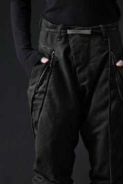 画像をギャラリービューアに読み込む, masnada LATERAL ZIP BAGGY PANTS / STRETCH REPURPOSED COTTON (LEGION)