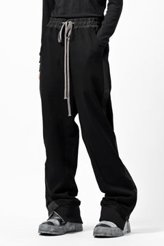 画像をギャラリービューアに読み込む, A.F ARTEFACT ZIPPER CUFF PANTS / COTTON SWEAT (BLACK)