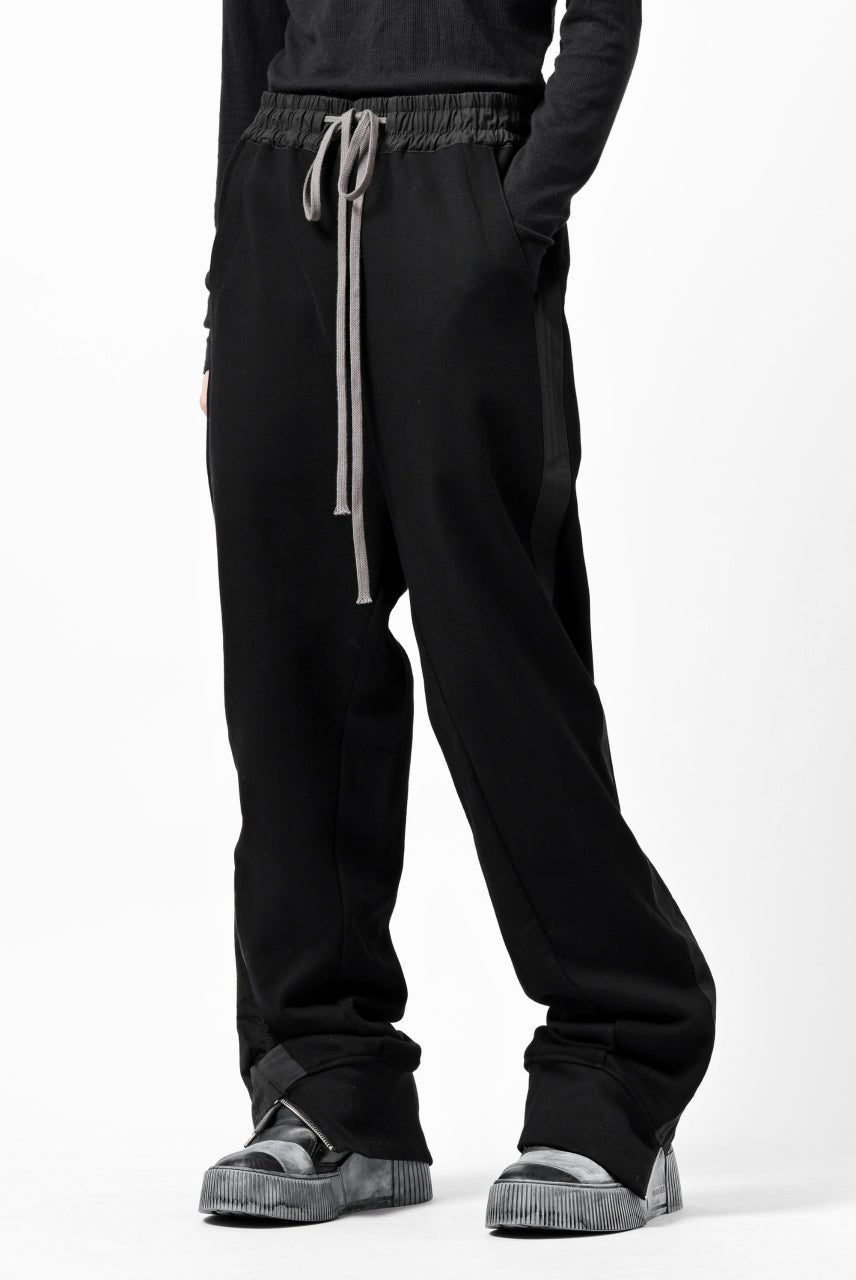 画像をギャラリービューアに読み込む, A.F ARTEFACT ZIPPER CUFF PANTS / COTTON SWEAT (BLACK)