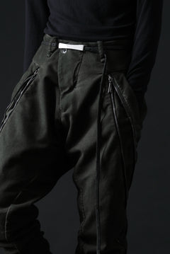 画像をギャラリービューアに読み込む, masnada LATERAL ZIP BAGGY PANTS / STRETCH REPURPOSED COTTON (LEGION)
