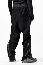 画像をギャラリービューアに読み込む, A.F ARTEFACT ZIPPER CUFF PANTS / COTTON SWEAT (BLACK)
