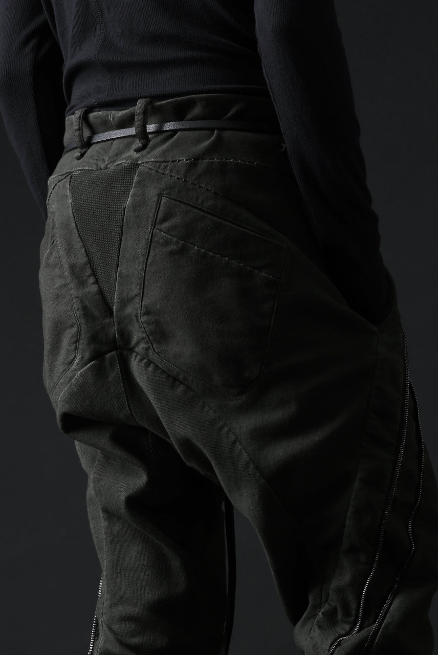 画像をギャラリービューアに読み込む, masnada LATERAL ZIP BAGGY PANTS / STRETCH REPURPOSED COTTON (LEGION)